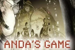 One-page spread from the "Anda's Game" comic, where the face of a fat woman wearing glasses is reflected in her computer screen, along with numerous conventionally attractive warrior women avatars.