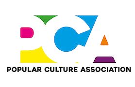 PCA Popular Culture Association in white lettering against a multicolor background.