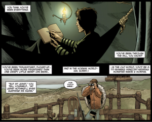 Opening page from Si Spurrier's "Crossed: Wish You Were Here."