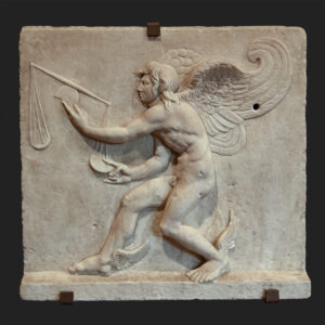 Stone relief of the god Kairos